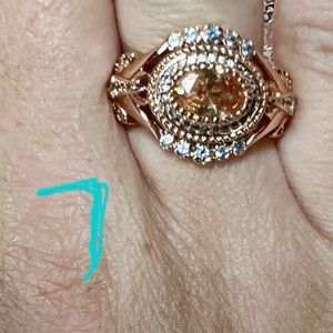Rose Gold - Orange Stone Ring